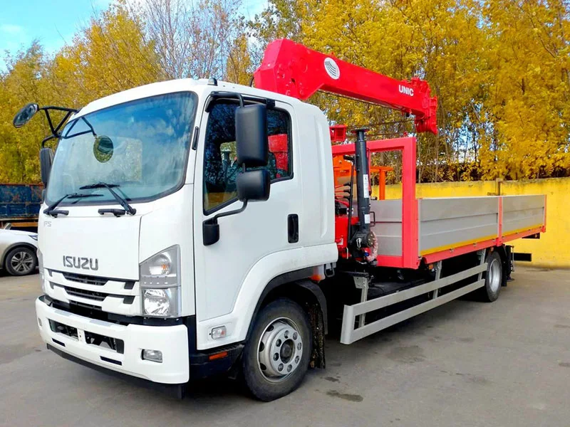 Манипулятор ISUZU NPR борт 5 тонн UR370 стрела 3 тонны 15 метров